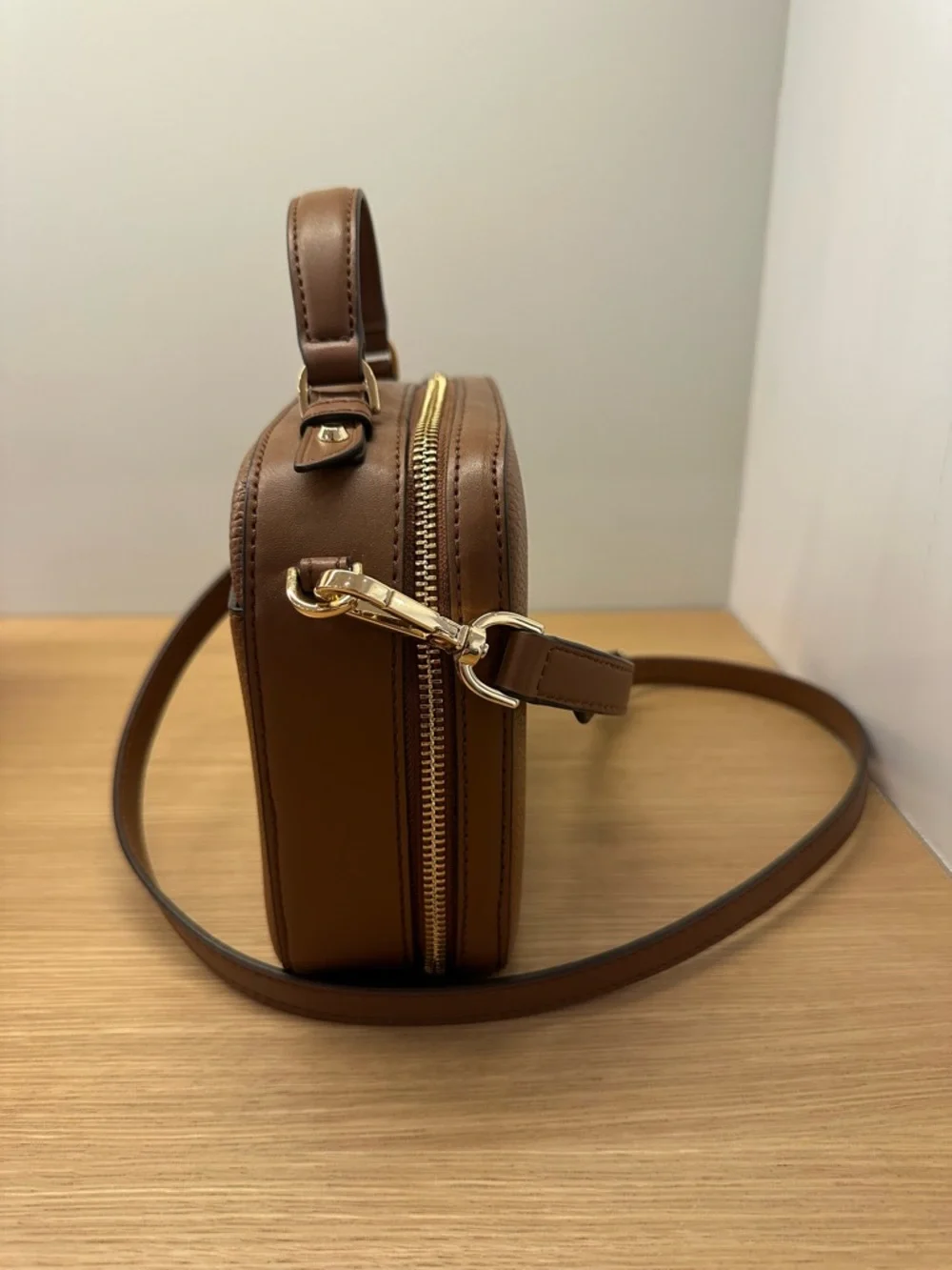 Michael Kors Brown Leather Top-Handle Crossbody Bag - Picture 4 of 7
